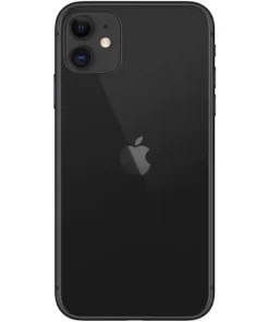 Sleek black back design of the iPhone 11, exuding elegance and sophistication.