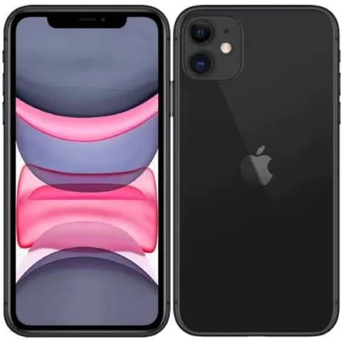 Front and back view of the sleek Apple iPhone 11, showcasing its modern design and advanced features.