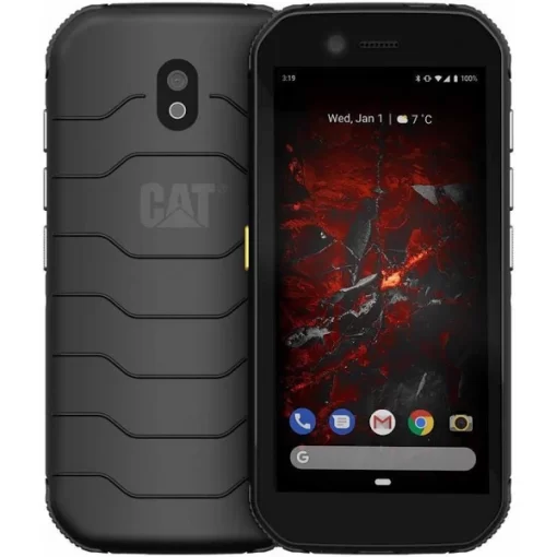 Front and back view of the CATS42H+ smartphone.