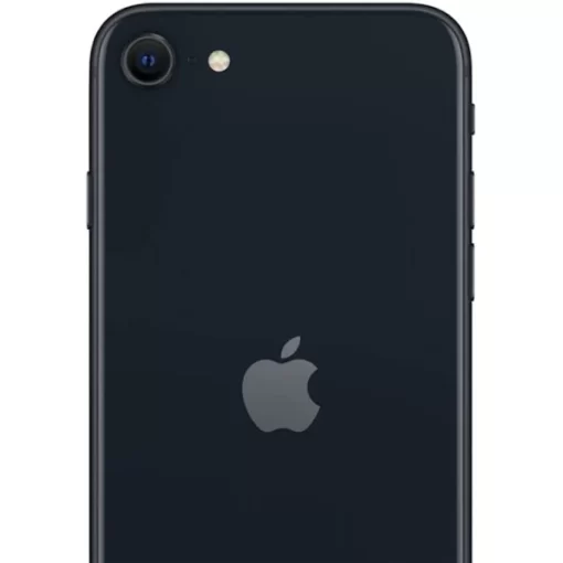 Elegant back design of the iPhone SE 2022 3rd Gen featuring the iconic Apple logo.