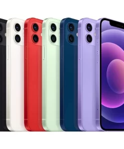 Various color options of the iPhone 12 Mini - Choose your style. (Black, White, Product red, Green, Blue Purple)