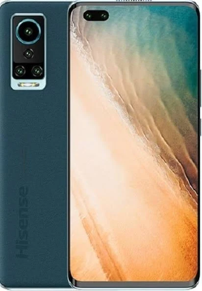 Hisense H60 5G, green . front and back view