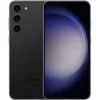 S23 product image in phantom Black. picture shows triple camera and screen