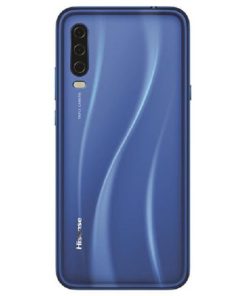 Back view of electric blue Hisense infinity, showing the triple camera
