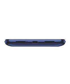 Bottom view of Electric blue Hisense Infinity E30 displaying the C-type charging port