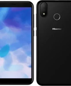 Hisense E9 black front to back with the dual camera and finger print sensor at the back