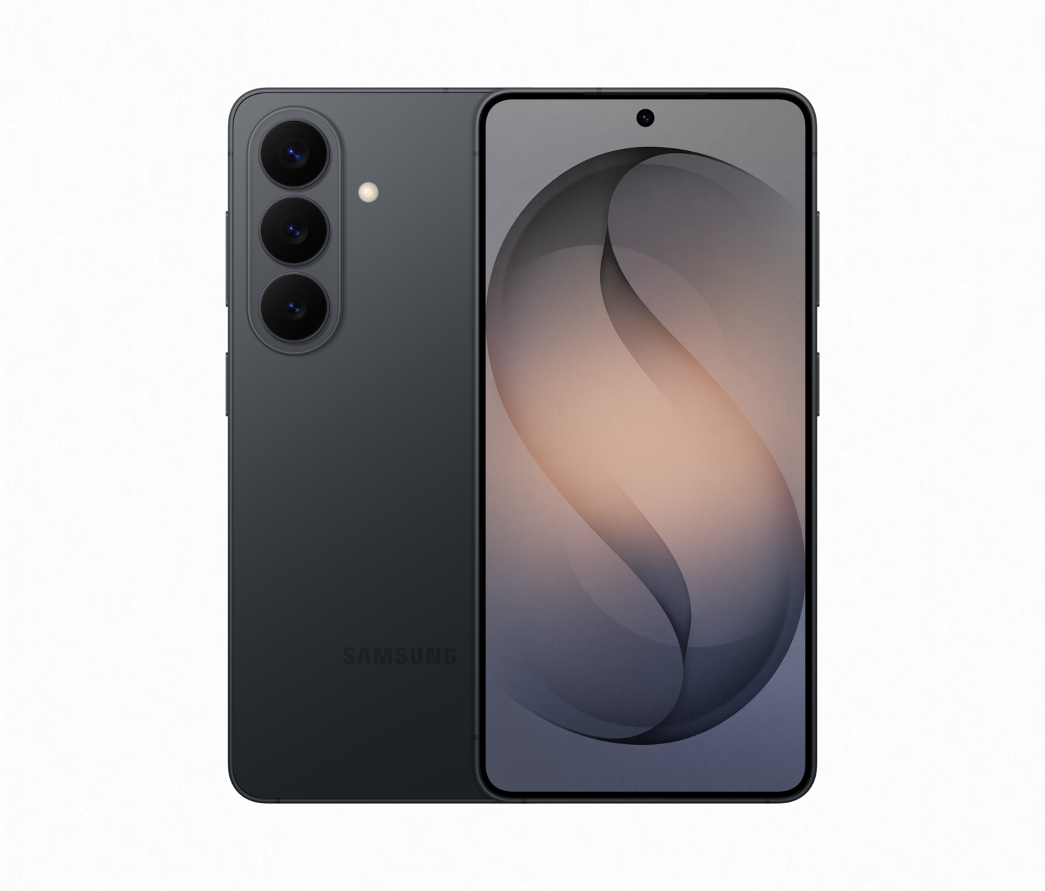 Samsung S26 smartphone with full front view and partial back view including cameras.